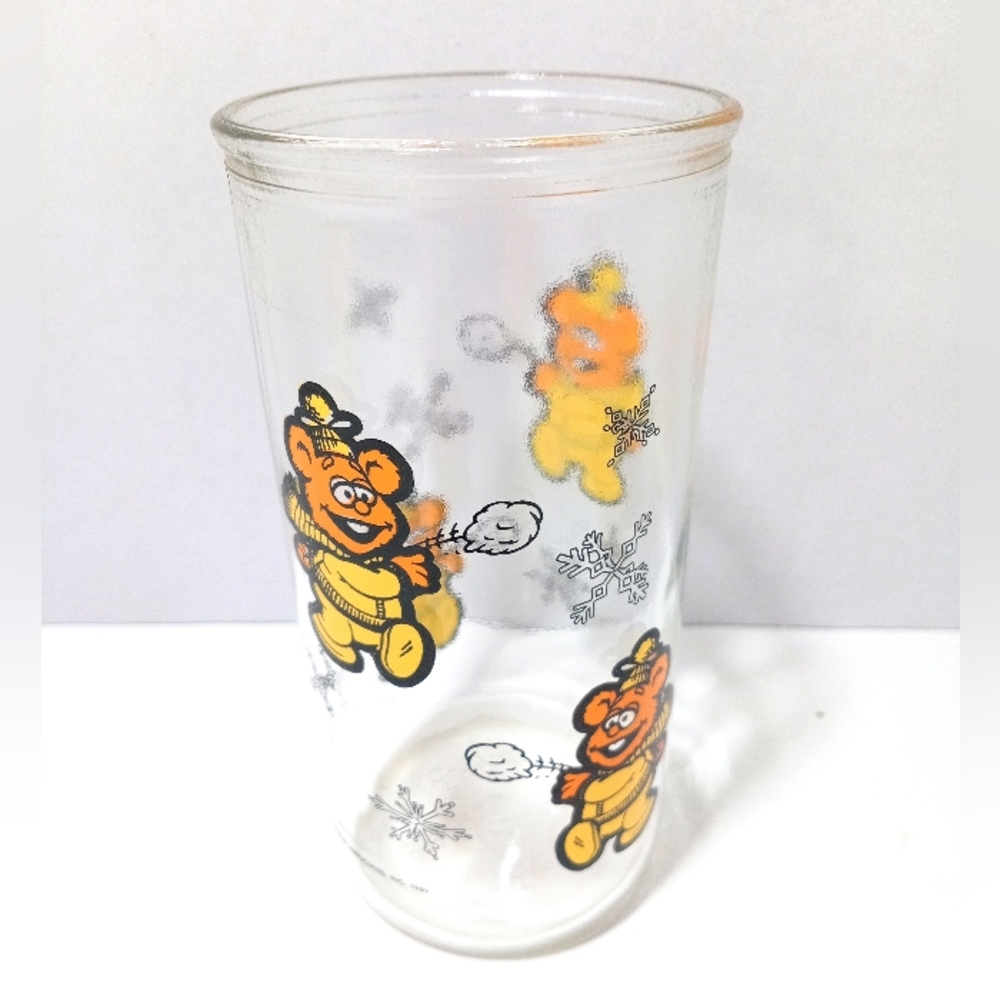 Muppets Fozzie Bear Jar Glass 1989 Henson Brockway Glass Company